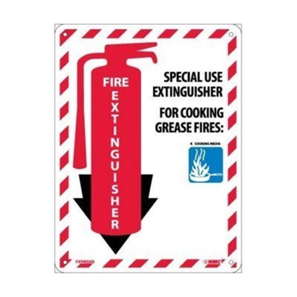 Nmc Special Use Extinguisher Sign, 12 in Height, 9 in Width, Rigid Plastic FXPMSKR